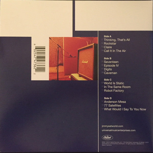 Jimmy Eat World ‎– Static Prevails (1996) - Mint- 2 LP Record 2016 Capitol Vinyl & Download - Alternative Rock / Emo - Shuga Records