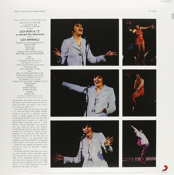 Liza Minnelli ‎– Liza With A "Z" (A Concert For Television) (1972) - New Lp Record 2015 Speakers Corner Europe Import 180 gram Vinyl - Soundtrack / Jazz / Pop - Shuga Records