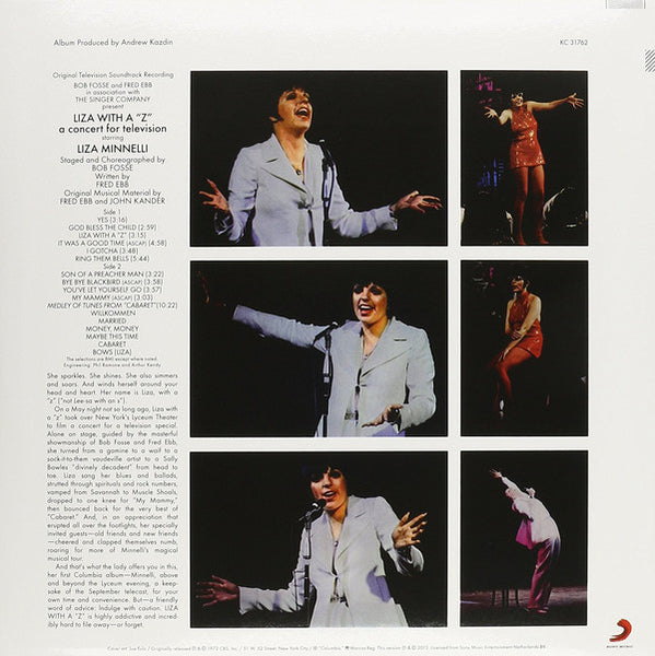 Liza Minnelli ‎– Liza With A "Z" (A Concert For Television) (1972) - New Lp Record 2015 Speakers Corner Europe Import 180 gram Vinyl - Soundtrack / Jazz / Pop