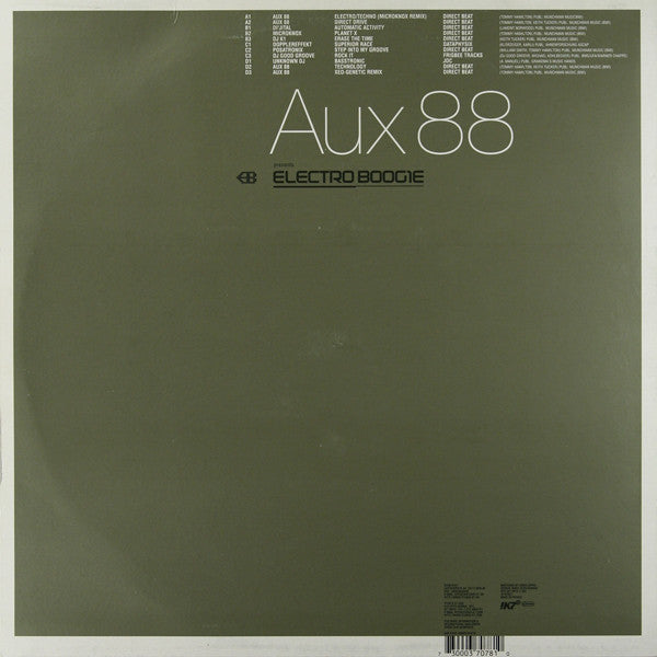 Aux 88 – Electro Boogie - The Tracks - VG+ 2 LP Record 1999 Studio !K7 German Import Vinyl - Electronic / Electro / Techno - Shuga Records