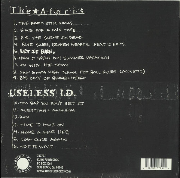 The Ataris / Useless I.D ‎– Let It Burn - New LP Record 2016 Kung Fu Orange Vinyl & Download - Punk Rock / Punk - Shuga Records