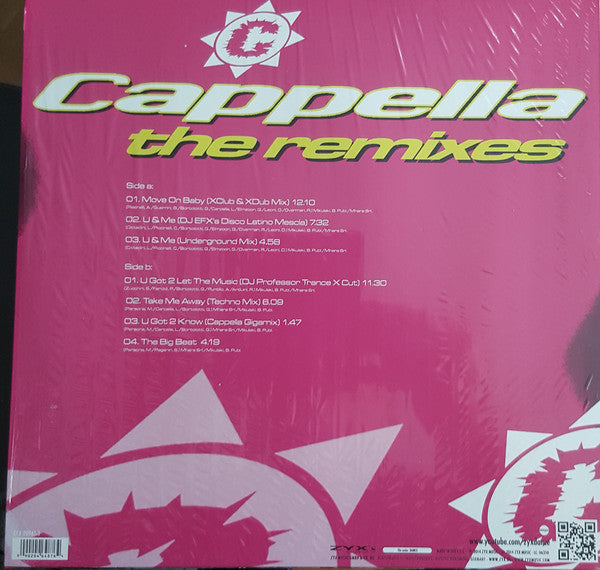 Cappella ‎– The Remixes (1994) - New LP Record 2014 ZYX Music Europe Import Vinyl - Electronic / House / Techno - Shuga Records