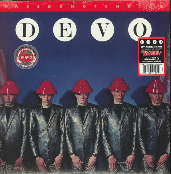 Devo - Freedom of Choice - New Vinyl Record 2016 Rhino 'Start Your Ear Off Right' Limited Edition on Red, White & Blue Vinyl