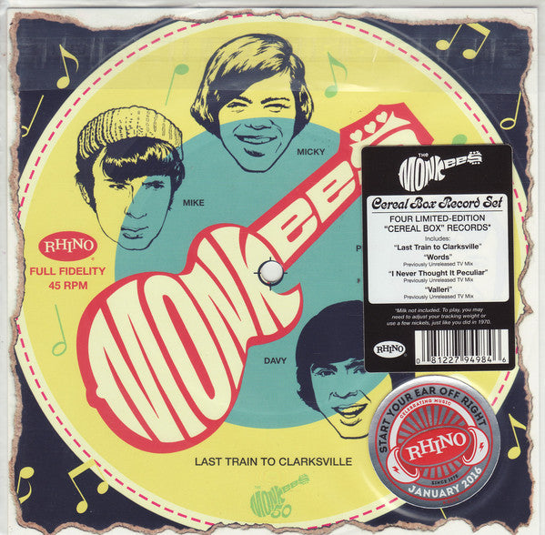 The Monkees - Cereal Box Record Set - New Vinyl Record 2016 Rhino 'Start Your Ear Off Right' Limited Edition Flexi-disc pack