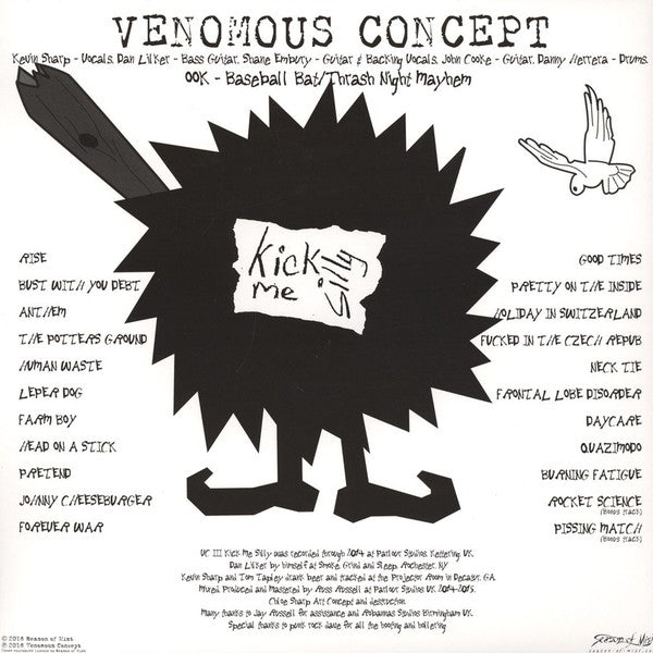Venomous Concept ‎– Kick Me Silly VCIII - New LP Record 2016 Season Of Mist France Import Import Vinyl - Punk / Hardcore - Shuga Records