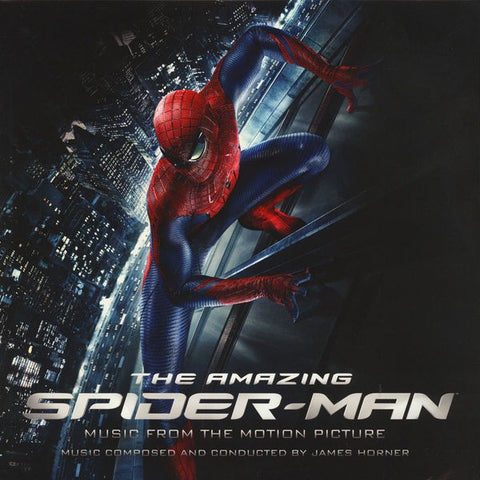 James Horner ‎– The Amazing Spider-Man - Music From The Motion Picture - New (OPENED TO VERIFY COLOR) 2 LP Record 2016 Spacelab9 Newbury Comics Sony USA Red & Blue Vinyl & Poster - Soundtrack