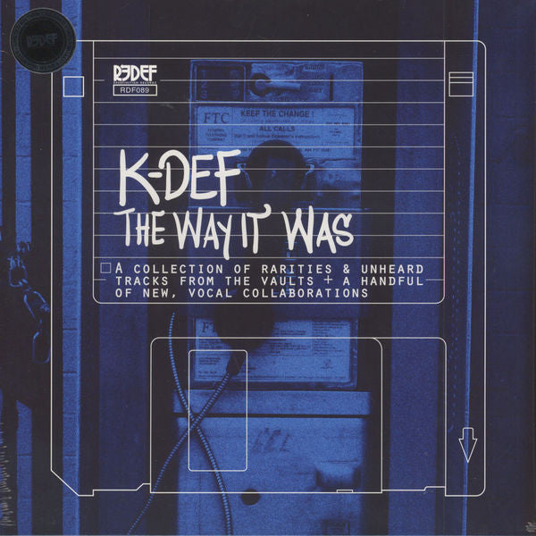 K-Def - The Way It Was - New Vinyl Record 2016 Redefinition Records Limited Edition on "Sea Blue" Vinyl - Instrumental / Hip Hop