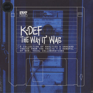 K-Def - The Way It Was - New Vinyl Record 2016 Redefinition Records Limited Edition on "Sea Blue" Vinyl - Instrumental / Hip Hop