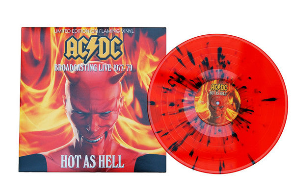 AC/DC ‎– Hot As Hell - Broadcasting Live 1977 - '79 - New Vinyl Lp 2016 Coda Publishing Limited Edition EU Import Pressing on 'Flaming' Colored Vinyl - Hard Rock