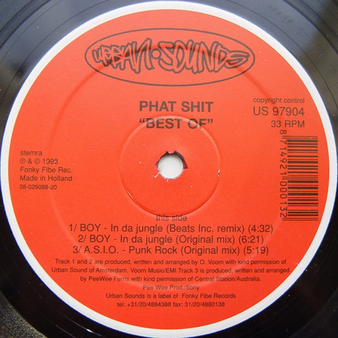 Various – Phat Shit "Best Of" - New 12" Single Record 1998 Urban Sounds Netherlands Vinyl - Techno