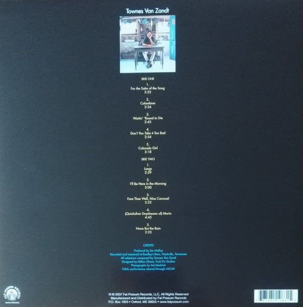 Townes Van Zandt ‎– Townes Van Zandt (1969) - New LP Record 2015 Fat Possum USA Vinyl & Download - Folk Rock / Country Rock - Shuga Records
