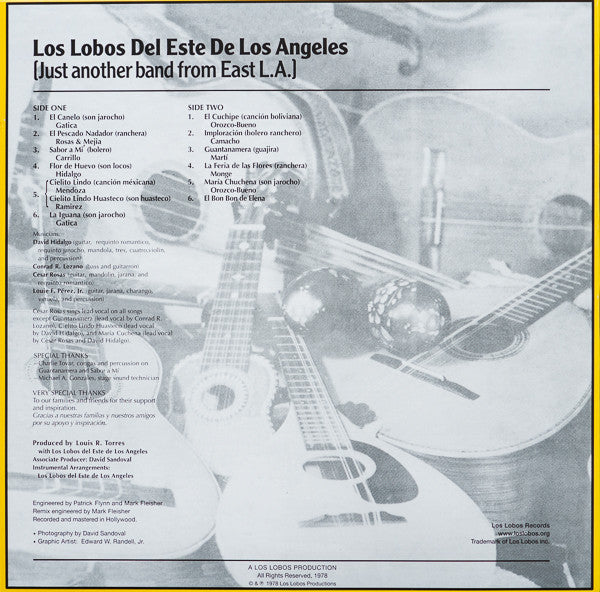 Los Lobos Del Este De Los Angeles ‎– Just Another Band From East L.A. (1978) - LP Record 2016 USA Vinyl - Latin / Ranchera / Guajira - Shuga Records