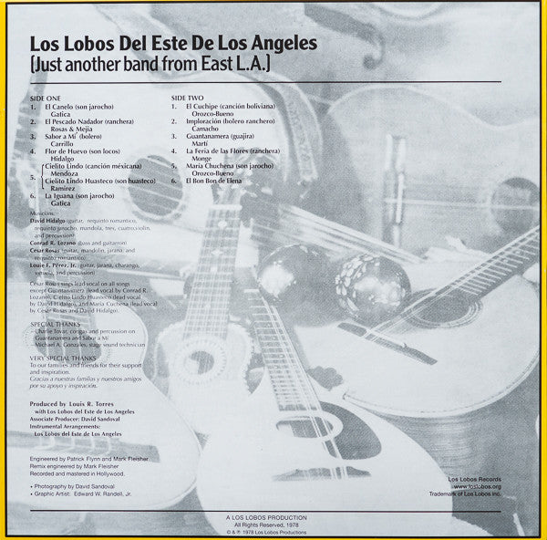 Los Lobos Del Este De Los Angeles* ‎– Just Another Band From East L.A. (1978) - Lp Record 2016 USA Vinyl - Latin / Ranchera / Guajira