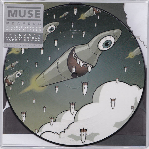 Muse - Reapers - New 7" Record 2016 Record Store Day Picture Disc Vinyl  & Paper Drone instructions - Alternative Rock