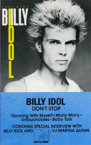 Billy Idol - Don't Stop - VG+ 1983 USA Cassette Tape - Rock