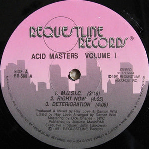Acid Masters – Volume I - VG+ 12" Single Record 1991 Requestline USA Vinyl - House / Acid House / Acid