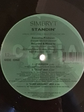 Simbryt – Standin - Mint- 12" Single Record 1996 Copia USA Vinyl - Chicago Soul / Hip Hop