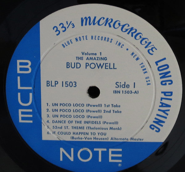 Bud Powell ‎– The Amazing Bud Powell (Volume 1) (1955) - VG- (low grade) Lp Record 1962 Blue Note USA Mono Vinyl (RVG/EAR/Lexington & NYC label Rare) - Jazz / Bop - Shuga Records