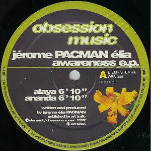 Jérome Pacman Élia – Awareness E.P. - New 12" Single Record 1997 Obsession France Vinyl - House / Deep House