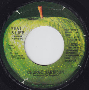 George Harrison ‎– What Is Life / Apple Scruffs - Mint - 7" Single 45 Record 1971 USA Apple - Classic Rock
