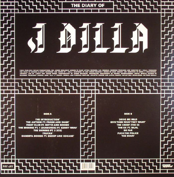 J Dilla ‎– The Diary - New LP Record 2016 Pay Day USA Vinyl, Booklet & Download - Hip Hop - Shuga Records