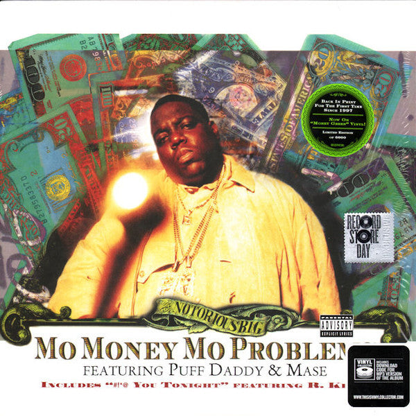 The Notorious B.I.G. Featuring Puff Daddy & Mase ‎– Mo Money, Mo Problems - New 12" Single Record Store Day 2016 Bad Boy USA RSD Green Vinyl - Hip Hop