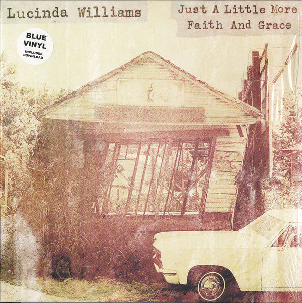 Lucinda Williams - Just a Little More Faith and Grace - New Vinyl Record 2016 Highway 20 Records Record Store Day 12" Single on Blue Vinyl w/ Download, Limited to 3000 - Country