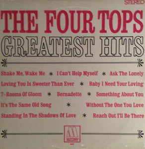 The Four Tops ‎– Greatest Hits - VG+ Lp Record 1967 Stereo USA Vinyl - Soul
