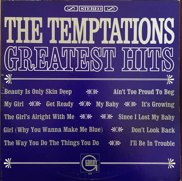 The Temptations ‎– Greatest Hits - VG Lp Record 1966 Stereo USA Vinyl - Soul / Rhythm & Blues
