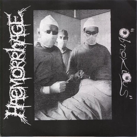 Haemorrhage / Christ Denied – Obnoxious / Thy Horned God - Mint- 2x 7" EP Record 1994 Morbid Single Germany Red & Black Vinyl - Grindcore / Death Metal / Goregrind