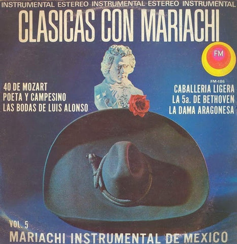 Mariachi Instrumental de México – Clásicas Con Mariachi Vol. 5 - VG+ LP Record Mexico Vinyl - Latin / Mariachi