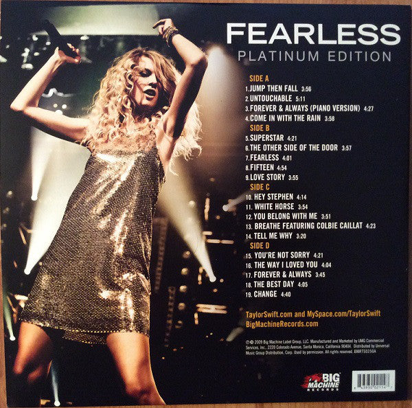 Taylor Swift - Fearless (Platinum Edition) (2008) - New 2 LP Record 2016 Big Machine 180 gram Vinyl - Pop / Country - Shuga Records