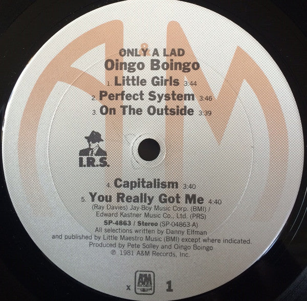 Oingo Boingo – Only A Lad - VG+ LP Record 1981 A&M USA Promo Vinyl - New Wave / Pop Rock