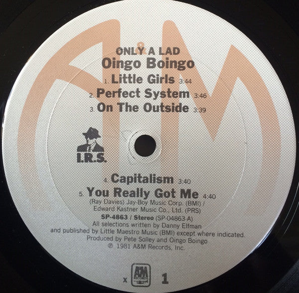 Oingo Boingo – Only A Lad - VG+ LP Record 1981 A&M USA Promo Vinyl - New Wave / Pop Rock - Shuga Records
