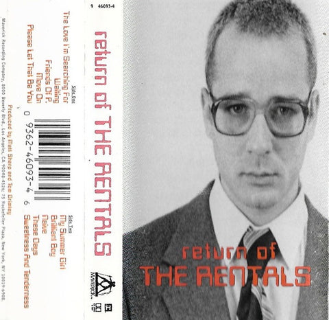 The Rentals – Return Of The Rentals - Used Cassette 1995 Maverick Tape - Pop Rock / Synth-pop