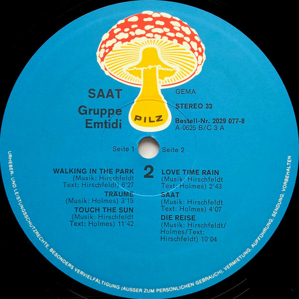 Emtidi – Saatthats - Mint- LP Record 1972 Pilz Germany Vinyl - Krautrock / Psychedelic Rock - Shuga Records