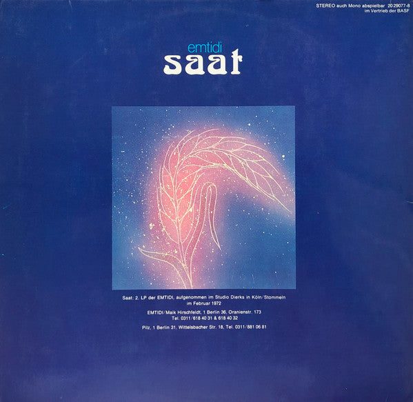 Emtidi – Saatthats - Mint- LP Record 1972 Pilz Germany Vinyl - Krautrock / Psychedelic Rock - Shuga Records