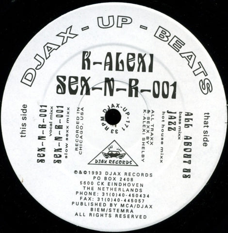 K-Alexi – Sex-N-R-001 - New 12" Single Record 1993 Djax-Up-Beats Netherlands Vinyl - Chicago House