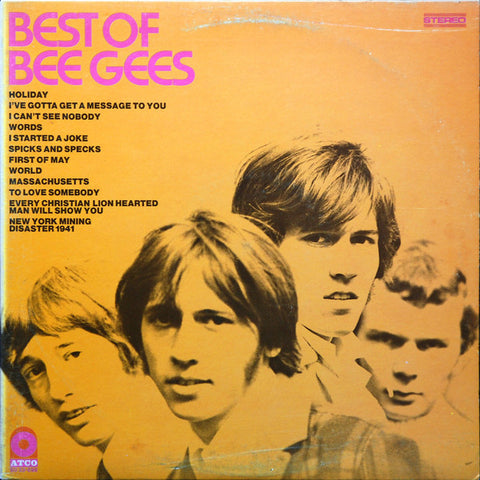 Bee Gees – Best Of Bee Gees - VG+ LP Record 1969 ATCO USA Vinyl - Pop Rock / Soft Rock / Psychedelic Rock