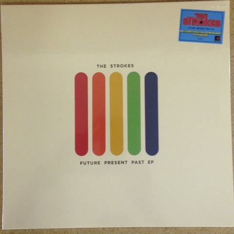 The Strokes – Future Present Past EP - Mint- 10" EP Record 2016 Cult Blue Vinyl & Stickers - Indie Rock