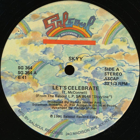 Skyy – Let's Celebrate - VG 12" Single Record 1981 Salsoul Vinyl - Disco / Boogie