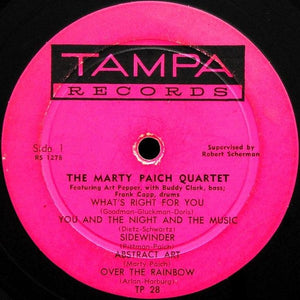 Marty Paich Quartet Featuring Art Pepper – Marty Paich Quartet (1956) - VG+ (No Original Cover) LP Record 1958 Tampa USA Mono Vinyl - Cool Jazz / Bop - Shuga Records