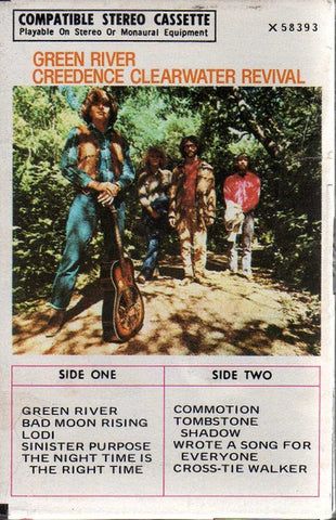 Creedence Clearwater Revival – Green River - VG+ Cassette 1969 Fantasy USA Tape Clamshell Case - Classic Rock