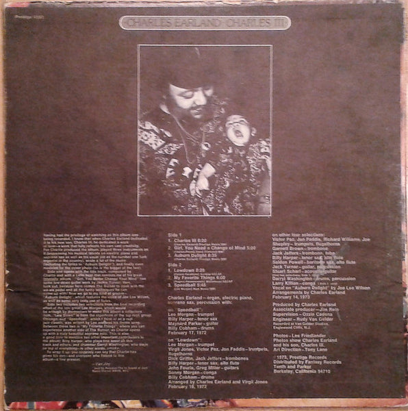 Charles Earland - Charles III - VG+ LP Record 1973 Prestige USA Vinyl - Jazz / Soul-Jazz - Shuga Records