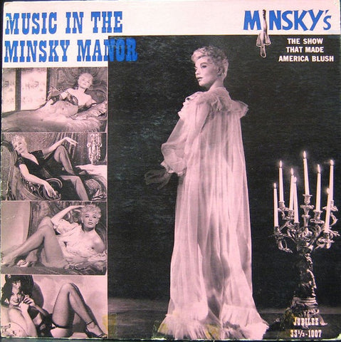 Minsky's Adams Orchestra – Music In The Minsky Manor - VG+ (VG Cover) LP Record 1955 Jubilee USA Vinyl - Comedy / Stage & Screen