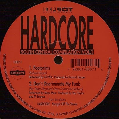Various – Hardcore South Central Compilation Vol. 1 - VG+ LP Record 1995 Explicit Entertainment USA Vinyl - Hip Hop