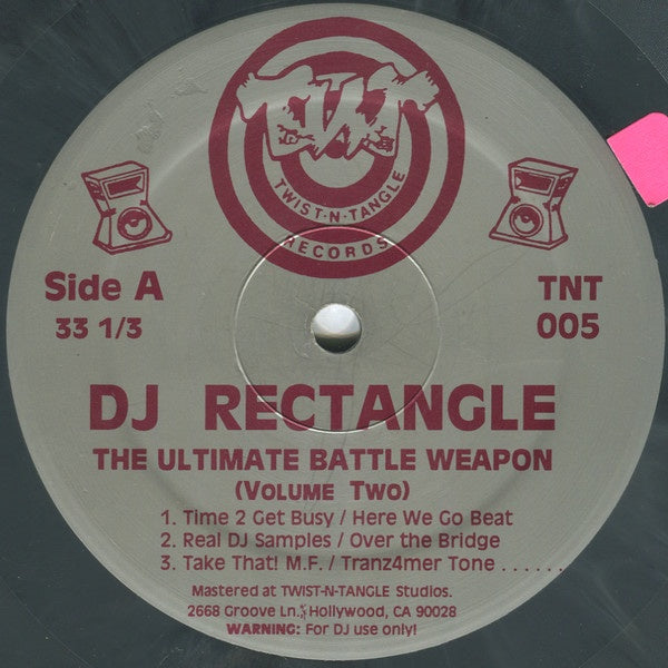 DJ Rectangle – The Ultimate Battle Weapon (Volume Two) - VG+ 12" Single Record 1999 Twist-N-Tangle Gray Marble Vinyl - Breaks / Hip Hop /  Electro / Battle Tool