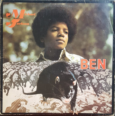 Michael Jackson ‎– Ben - VG LP Record 1972 Motown USA Vinyl & RAT Cover - Soul / Funk / Pop