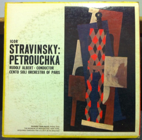 Rudolf Albert & Orchestre Des Cento Soli – Stravinsky - Petrouchka - VG+ LP Record 1959 Omega Disk USA Vinyl & Picasso Cover - Classical