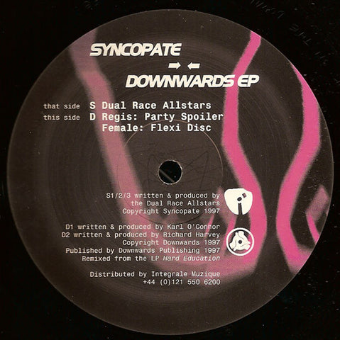 Various – Syncopate vs Downwards EP - 12" EP 1997 Magic Trax (UK Import) - Techno